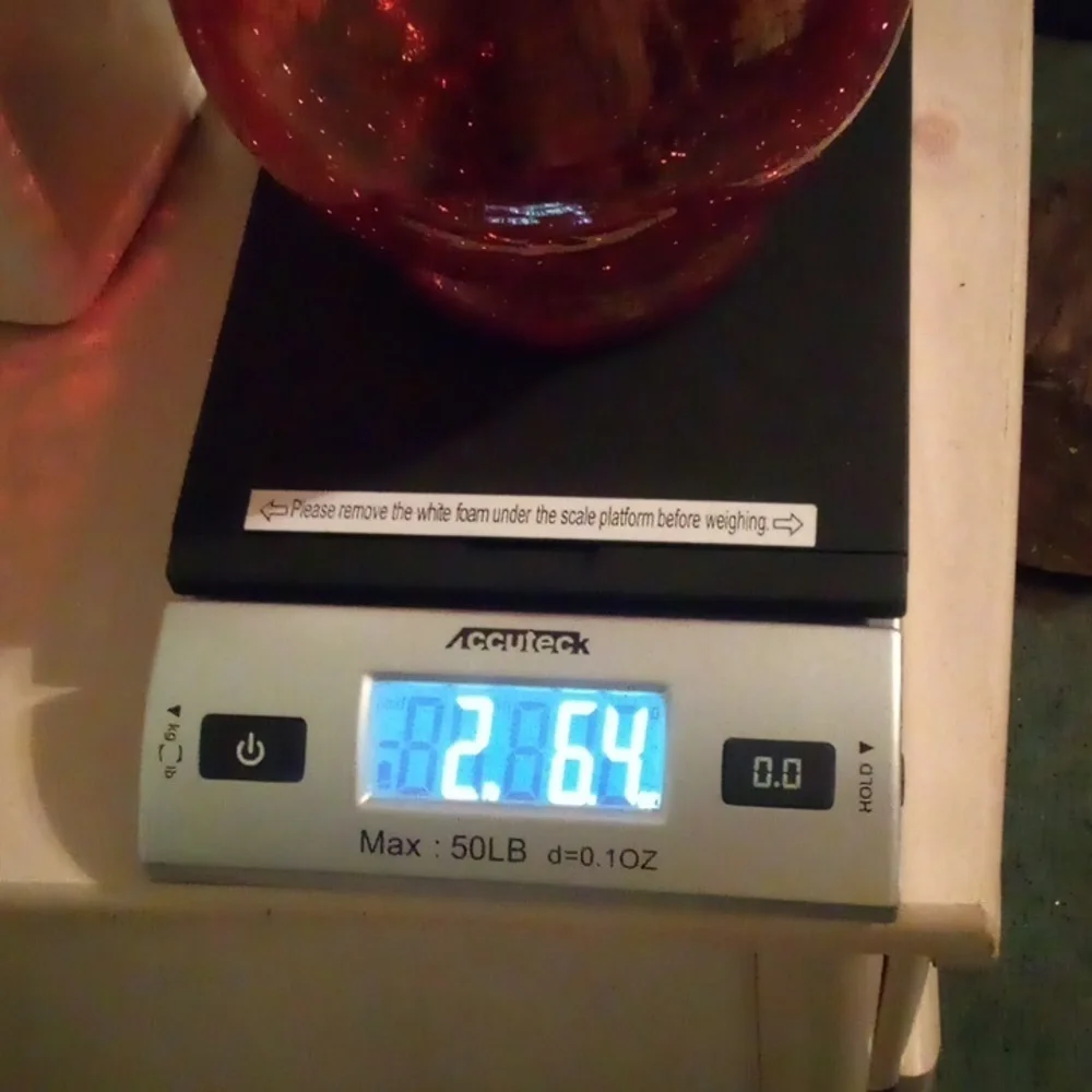 GUC - 11" Cracked Burned Orange Red Vase - Picture 4 of 4